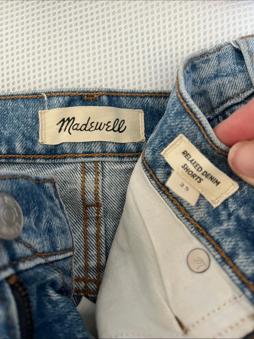 Madewell Relaxed Denim Frayed Short